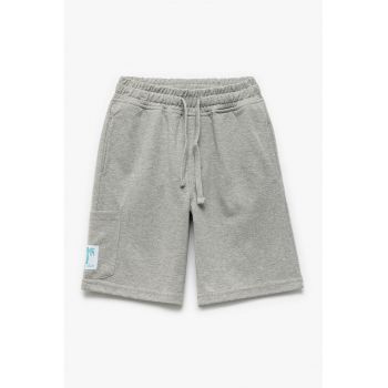 Pantaloni scurti de bumbac cu talie ajustabila