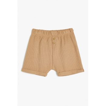 Pantaloni scurti de bumbac texturati
