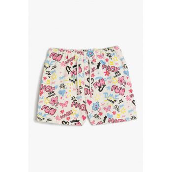 Pantaloni scurti din amestec de bumbac cu imprimeu grafic