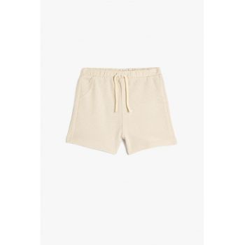 Pantaloni scurti din bumbac cu snururi de ajustare