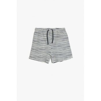 Pantaloni scurti din bumbac cu snururi de ajustare