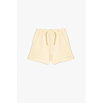 Pantaloni scurti din bumbac cu snururi de ajustare