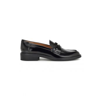 Pantofi loafer de piele ecologica cu detaliu metalic Seeme