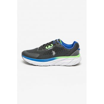 Pantofi sport cu insertii din material textil