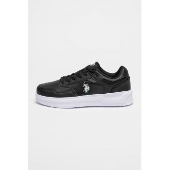 Pantofi sport din piele ecologica cu logo