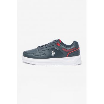 Pantofi sport din piele ecologica cu logo