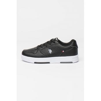 Pantofi sport din piele ecologica cu logo