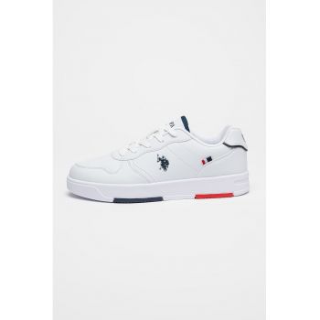 Pantofi sport din piele ecologica cu logo