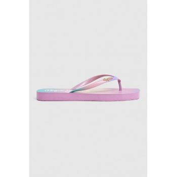 Papuci flip-flop cu logo metalic