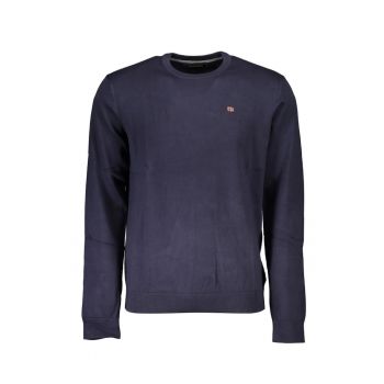 Pulover barbati - cu logo brodat - Regular fit - Bleumarin -