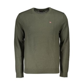 Pulover DANAVAND barbati - cu mini logo brodat - Regular fit - Verde inchis