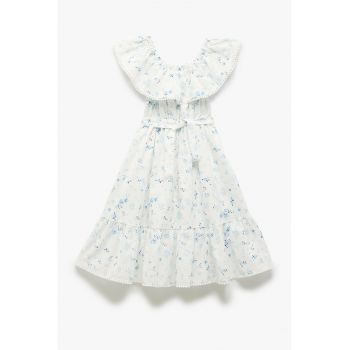 Rochie evazata cu model floral
