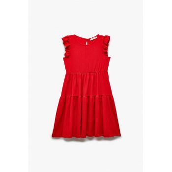 Rochie evazata cu model uni