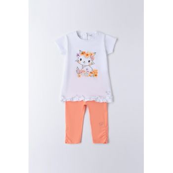 Set de colanti si tricou cu imprimeu