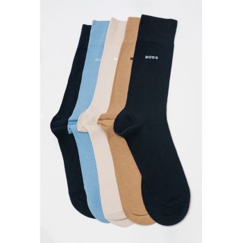 Set de sosete lungi cu logo discret - 5 perechi
