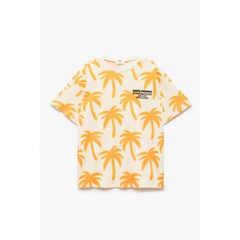 Tricou cu imprimeu tropical