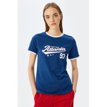 Tricou din bumbac cu garnituri contrastante