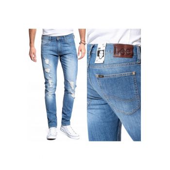 Blugi barbati -  Lee Luke - W27-L32 US - Bumbac - Lungi - Conica - Albastru