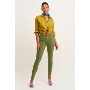 Blugi skinny cu talie medie