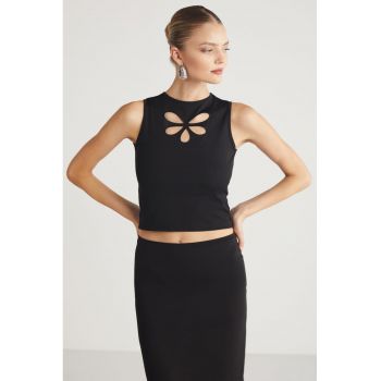 Bluza crop cu decupaje Arlanda