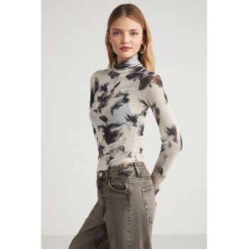 Bluza cu imprimeu tropical Vero