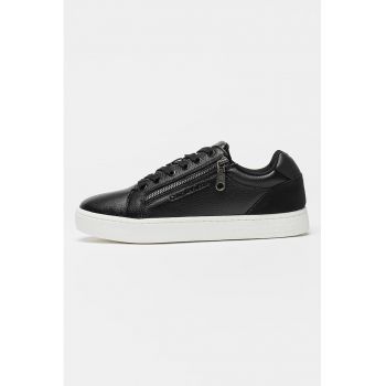 CALVIN KLEIN - Pantofi sport de piele cu detaliu cu fermoar