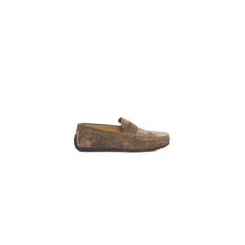 Pantofi loafer de piele intoarsa