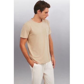 Tricou din bumbac cu buzunar pe piept Conner