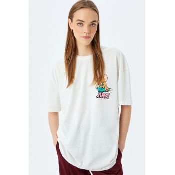 Tricou lejer cu imprimeu cu Tom&Jerry