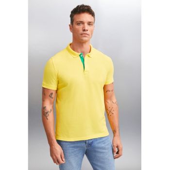 Tricou polo regular fit din bumbac