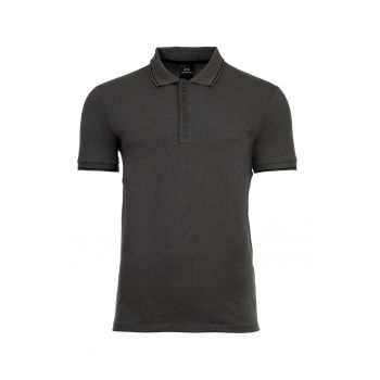Tricou polo slim fit din amestec de bumbac