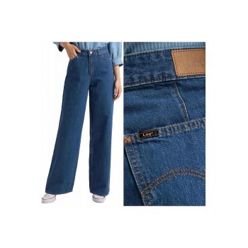Blugi dama -  A Line Flare - 36858-46 - Bumbac - Lungi - Croiala ampla - Denim - W28-L33 US - Albastru