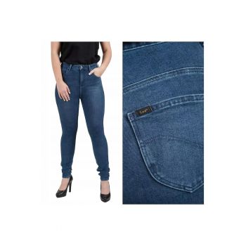 Blugi dama -  Scarlett Super High - 24817-27 - Bumbac - Lungi - Petite - Denim - W25-L31 US - Albastru
