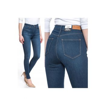 Blugi dama -  Super High Skinny - 20956-184 - Bumbac - Lungi - Petite - Denim - W24-L32 US - Albastru