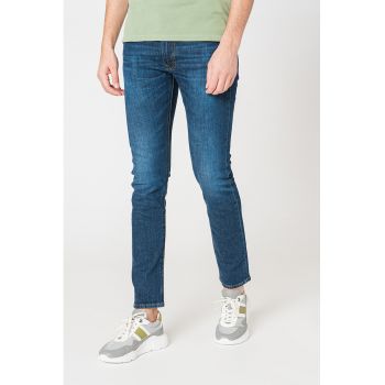Blugi slim fit cu talie joasa Luke