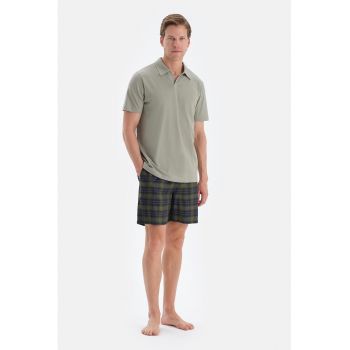 Pijama din amestec de modal cu pantaloni scurti