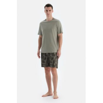 Pijama din amestec de modal si bumbac cu pantaloni scurti