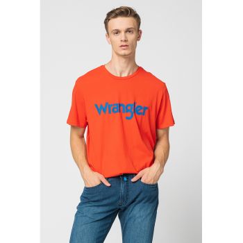 Tricou cu decolteu la baza gatului si logo
