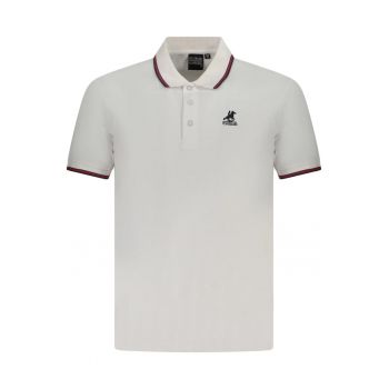U.S. Grand POLO Tricou polo barbati cu logo brodat - cu detalii contrastante - din bumbac - Regular fit