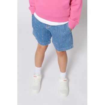 Bermude din denim cu strasuri