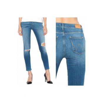 Blugi dama -  High Skinny - 11106-87 - Bumbac - Lungi - Petite - Denim - W30-L32 US - Albastru
