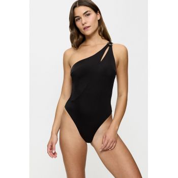 Costum de baie intreg cu decolteu pe un umar Midnight Swim