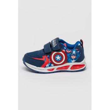 Pantofi sport cu LED Captain America