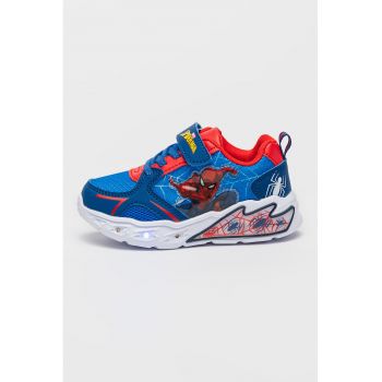 Pantofi sport cu LED Spiderman