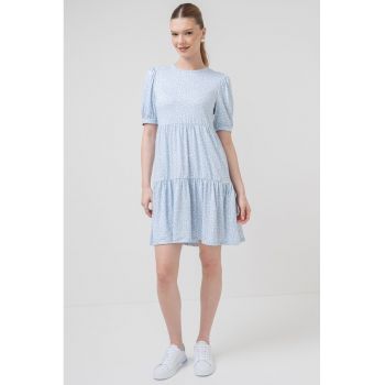 Rochie mini evazata cu imprimeu