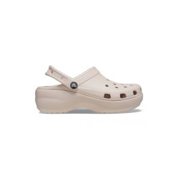 Saboti slingback cu model perforat si talpa flatform