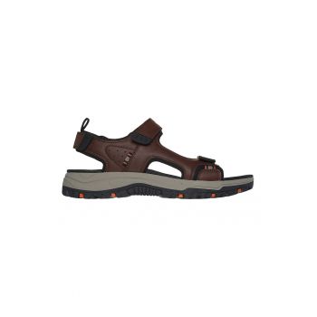 Sandale cu talpa plata si inchidere velcro Tresman-Hirano