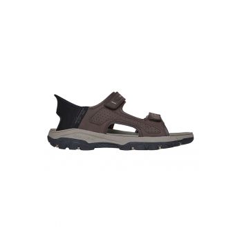 Sandale cu talpa plata si inchidere velcro Tresmen-Hirano