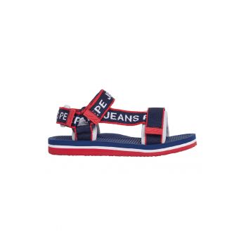 Sandale cu velcro si logo