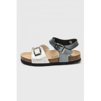 Sandale de piele ecologica cu talpa plata Bling
